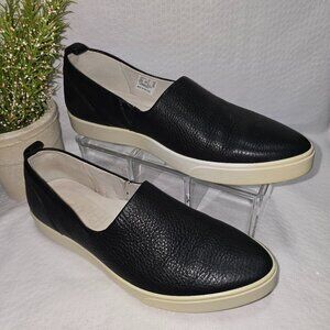 ECCO GILLIAN SLIP ON BLACK LEATHER SHOE WOMENS SIZE 9 EUC